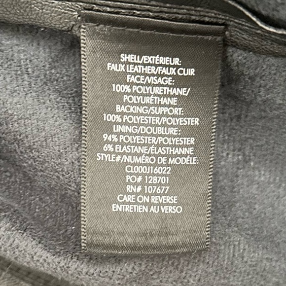 alice + olivia edyth vegan leather top | collared cropped button down | size XS - Picture 10 of 13